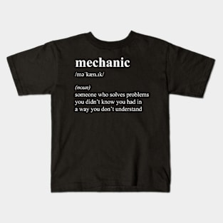 Funny Auto Mechanic Definition Kids T-Shirt